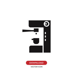 Coffee maker machine icon vector