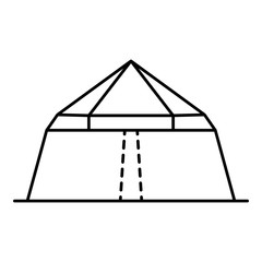 Canopy icon. Outline canopy vector icon for web design isolated on white background