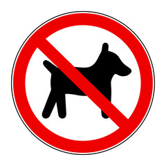 znak zakaz wprowadzania psów - obrazy, fototapety, plakaty