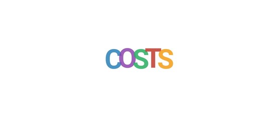 Costs word concept