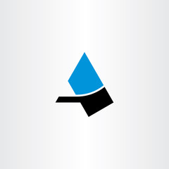 a logo letter symbol black blue icon element sign