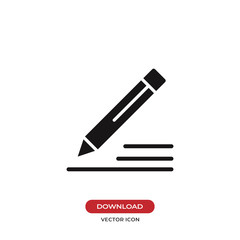 Pencil icon. Edit vector sign