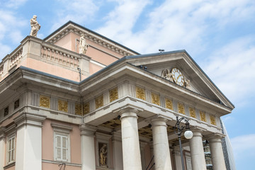 Fototapeta na wymiar Trieste Commodity Exchange building in Italy