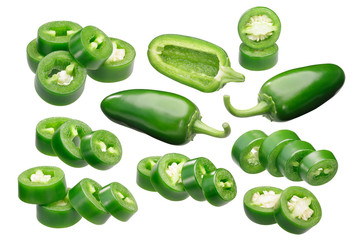 Jalapeno peppers, whole sliced, paths