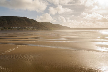 Fototapeta na wymiar Spiaggia di Rhossili - Gower, Galles del sud