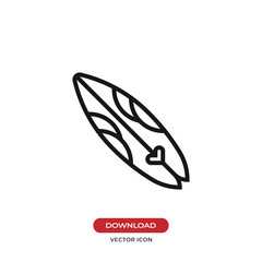 Surf board icon vector