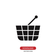 Shopping basket icon vector