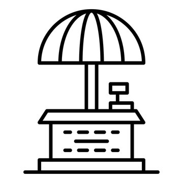 recommend clip art: Street shop umbrella icon. Outline street shop umbrella vector icon for web design isolated on white background