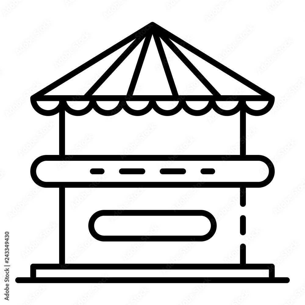 Poster kiosk icon. outline kiosk vector icon for web design isolated on white background