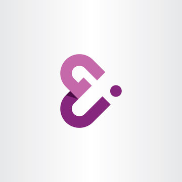 G And J Letter Gj Logo Icon Vector Purple Symbol