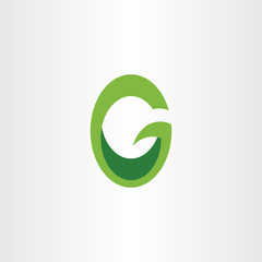Fototapeta premium green logo letter g or o go logotype vector icon
