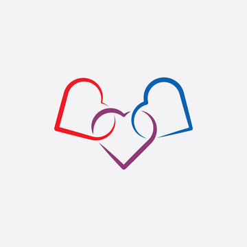 heart link icon symbol illustration vector