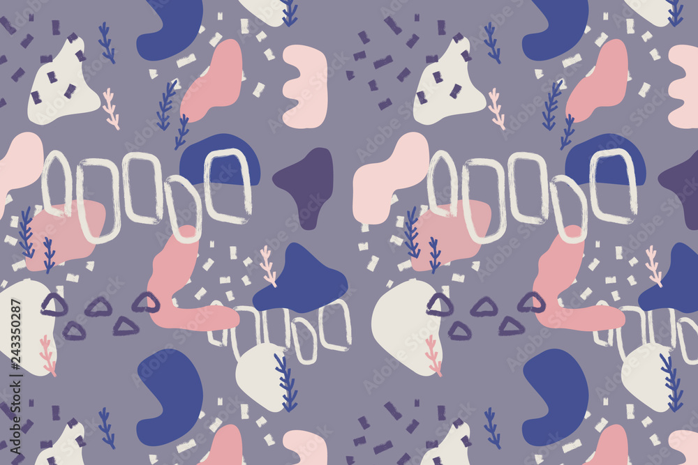 Poster abstract modern and stylish digital background with different shapes. memphis colorful pattern.