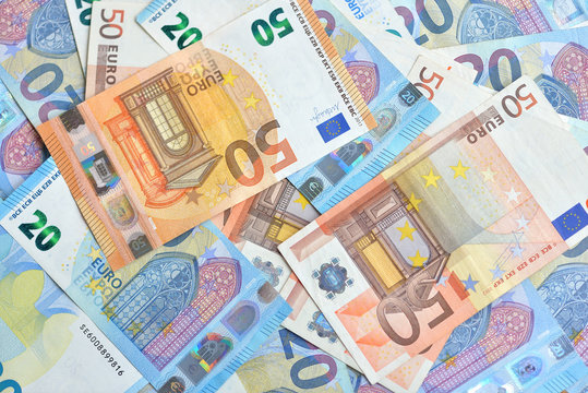 Euro money background. symbol finance success and rich