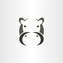 hippo logo vector icon sign symbol illustration