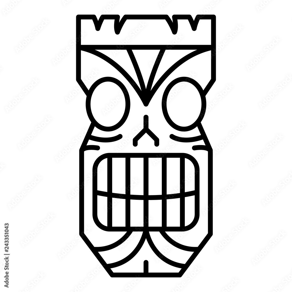 Poster tahiti idol icon. outline tahiti idol vector icon for web design isolated on white background