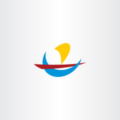 logo boat sign symbol sail travel icon