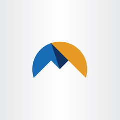 m logo letter blue yellow sign symbol icon illustration