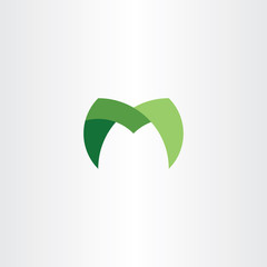 m logotype sign symbol icon green vector element design letter