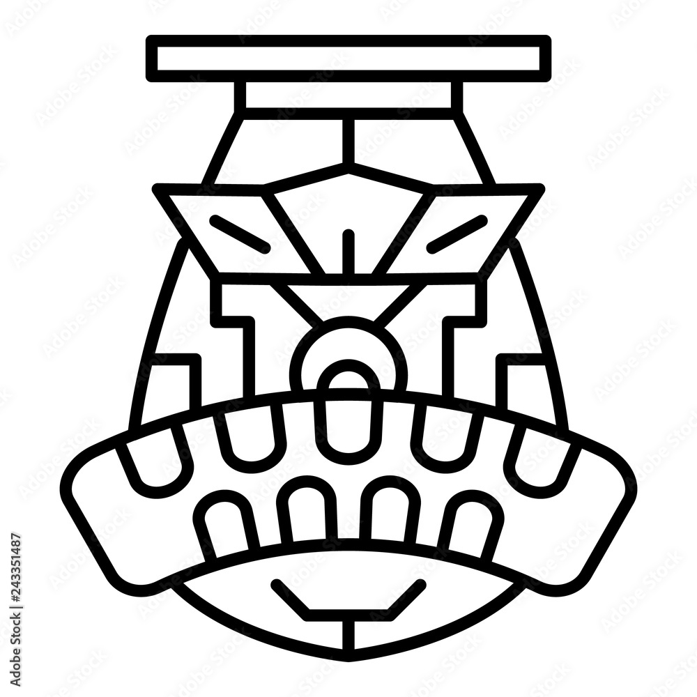 Poster polynesian idol icon. outline polynesian idol vector icon for web design isolated on white backgroun