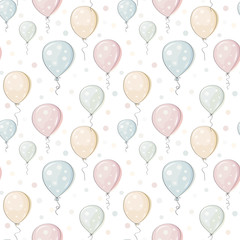 balloons. Backing. Seamless pattern. Vector illustration.