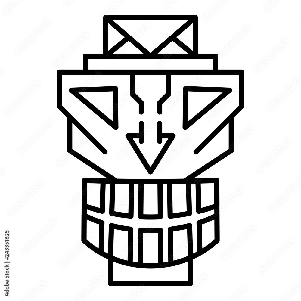 Poster mask idol icon. outline mask idol vector icon for web design isolated on white background