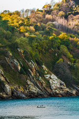 Fototapeta na wymiar Cliffs of mount Ulia, at the Basque Country.
