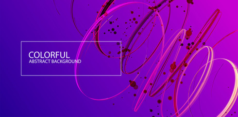 Abstract swirling colored lines. Futuristic geometric composition. Background for design works.