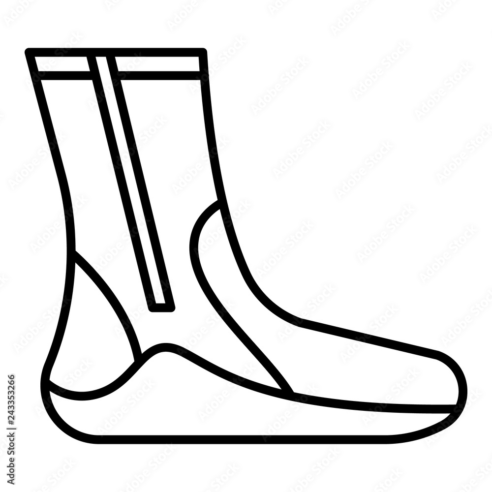 Poster thermo sock icon. outline thermo sock vector icon for web design isolated on white background