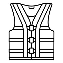 Rescue vest icon. Outline rescue vest vector icon for web design isolated on white background