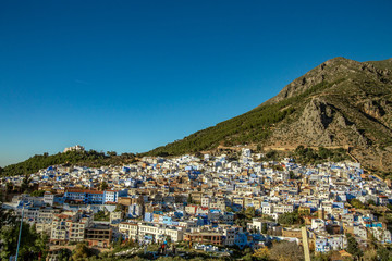 Panoramic view in Chefchaouen, Marocco