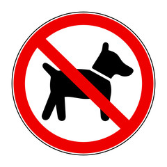 znak zakaz wprowadzania psów - obrazy, fototapety, plakaty