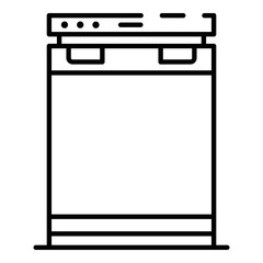 Magazine freezer icon. Outline magazine freezer vector icon for web design isolated on white background