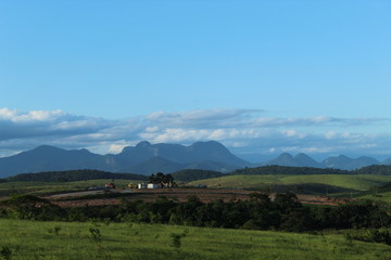 Obraz premium landscape with mountains and clouds
