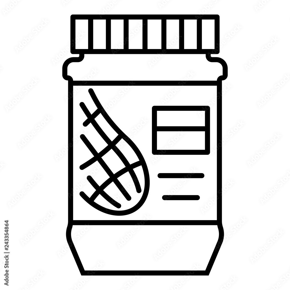 Poster peanut butter icon. outline peanut butter vector icon for web design isolated on white background