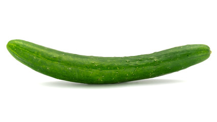 Japanese cucumber isolated from white background.