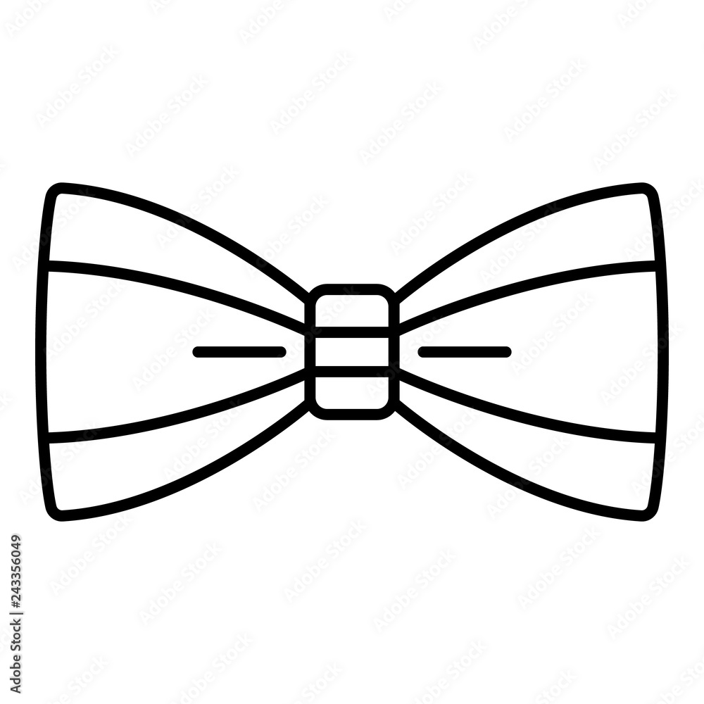 Poster man bow tie icon. outline man bow tie vector icon for web design isolated on white background