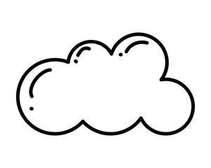 cloud weather on white background