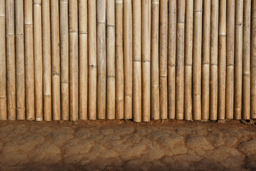 Bamboo fence background,Old texture bamboo