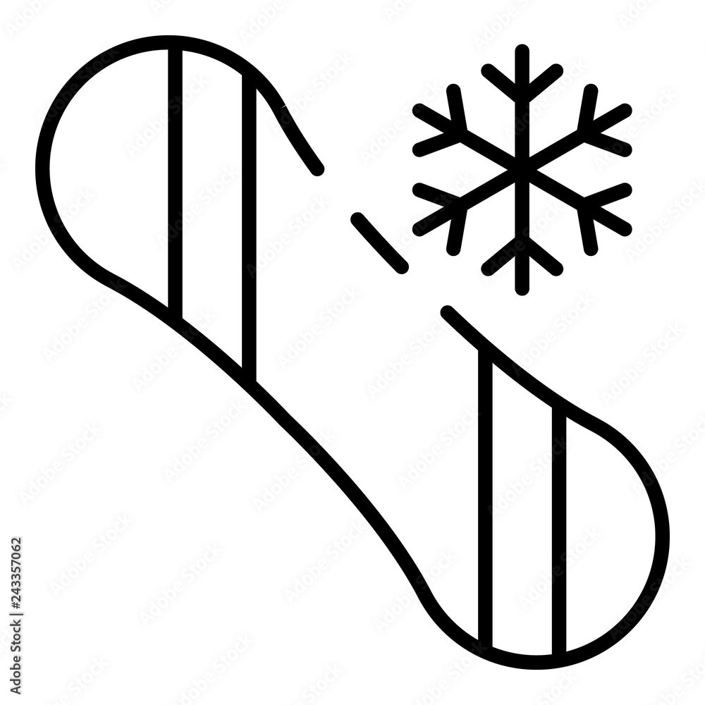 Poster snowboarding icon. outline snowboarding vector icon for web design isolated on white background