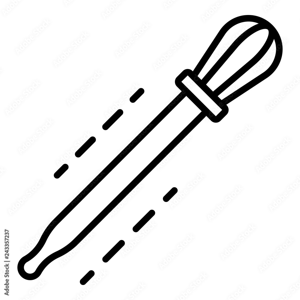 Poster pipette icon. outline pipette vector icon for web design isolated on white background
