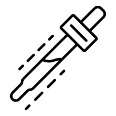 Medical pipette icon. Outline medical pipette vector icon for web design isolated on white background
