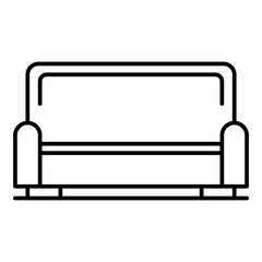 Sofa icon. Outline sofa vector icon for web design isolated on white background