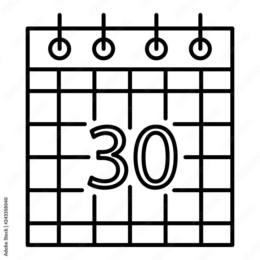 Aufkleber paper calendar icon. outline paper calendar vector icon for web design isolated on white background