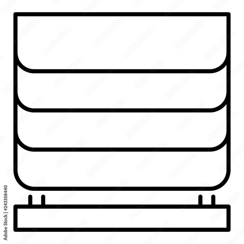 Poster home blind window icon. outline home blind window vector icon for web design isolated on white backg