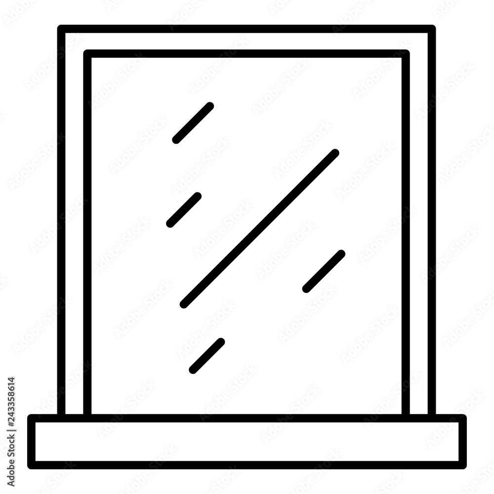 Poster clean window icon. outline clean window vector icon for web design isolated on white background