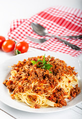 Spaghetti with bolognese sauce
