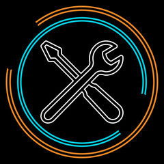 vector tools sign - maintenance symbol