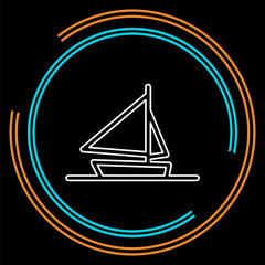 ship icon, cruise ship - vector boat