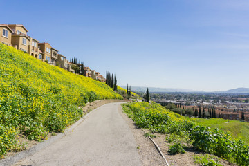 Trail on Telecommunication hill, San Jose, California